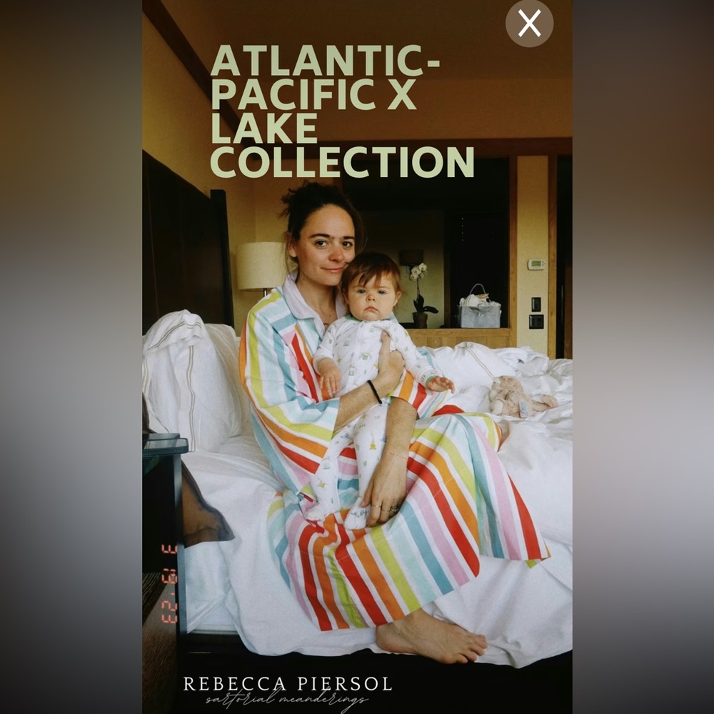Atlantic-Pacific x Lake Women’s Bell Rainbow Stripe Robe
